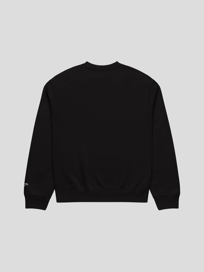 echo black unisex oversized streetwear sweatshirt back view