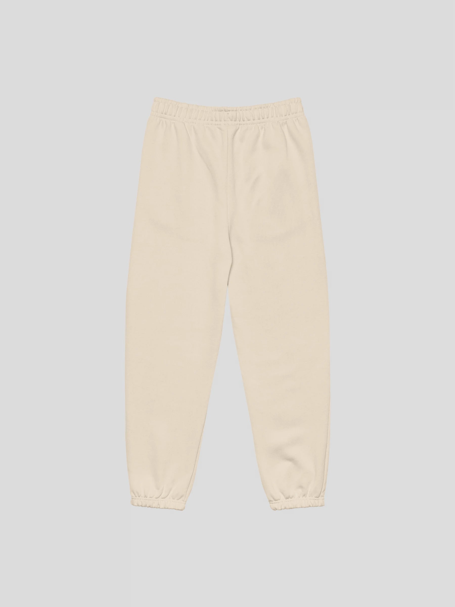 ECHO beige heavyweight fleece joggers back side