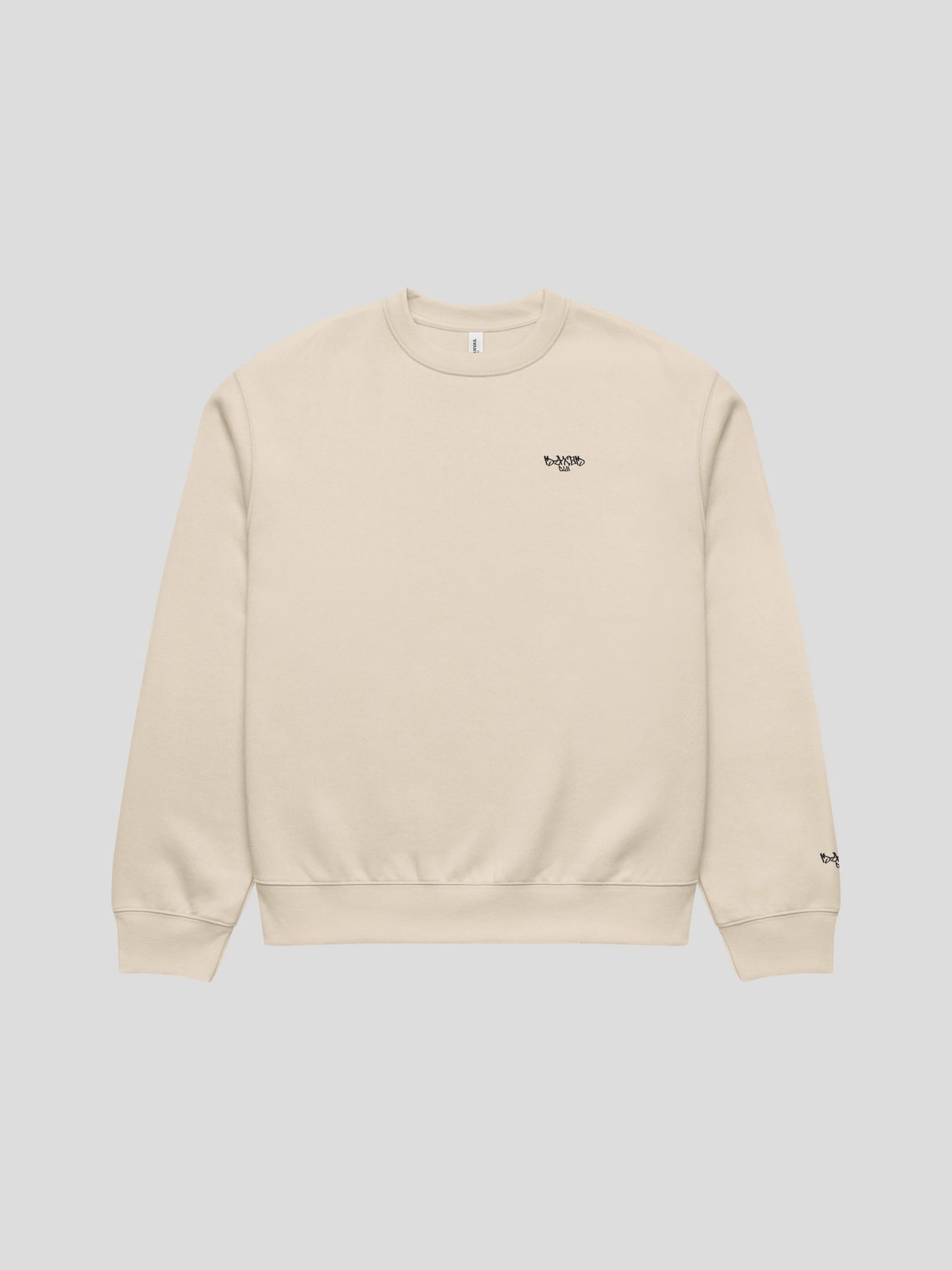 echo dust oversized streetwear sweatshirt with graffiti logo front view