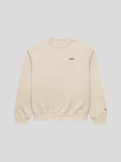 echo dust oversized streetwear sweatshirt with graffiti logo front view