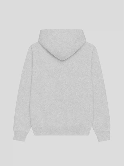 Back view of REMNANT. THEORY.01 Hoodie in COLD Grey – clean oversized design crafted from premium brushed fleece fabric