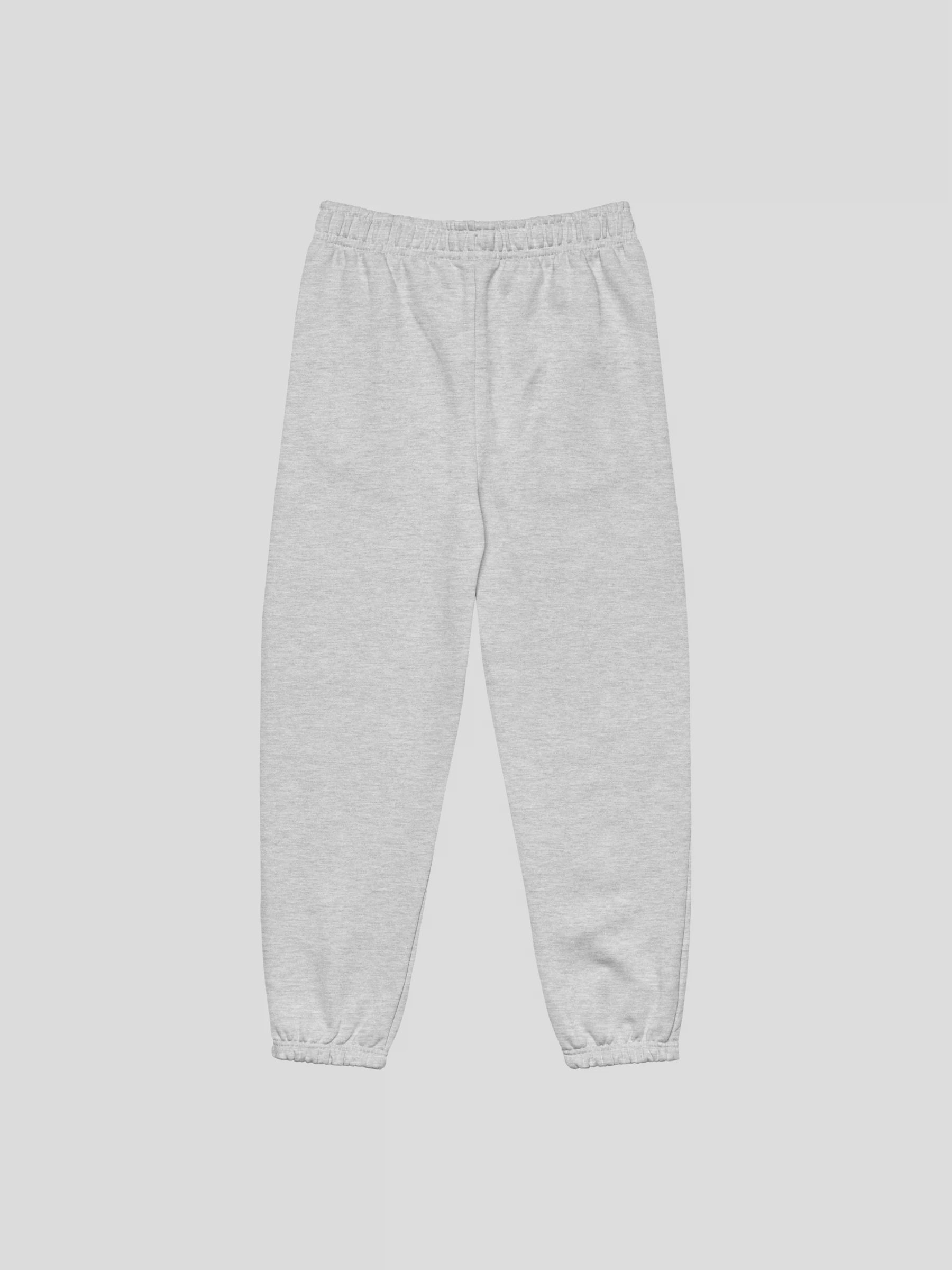 Back view of REMNANT. THEORY.01 SWEATS in COLD Grey – relaxed fit brushed fleece joggers with elastic cuffs and clean design