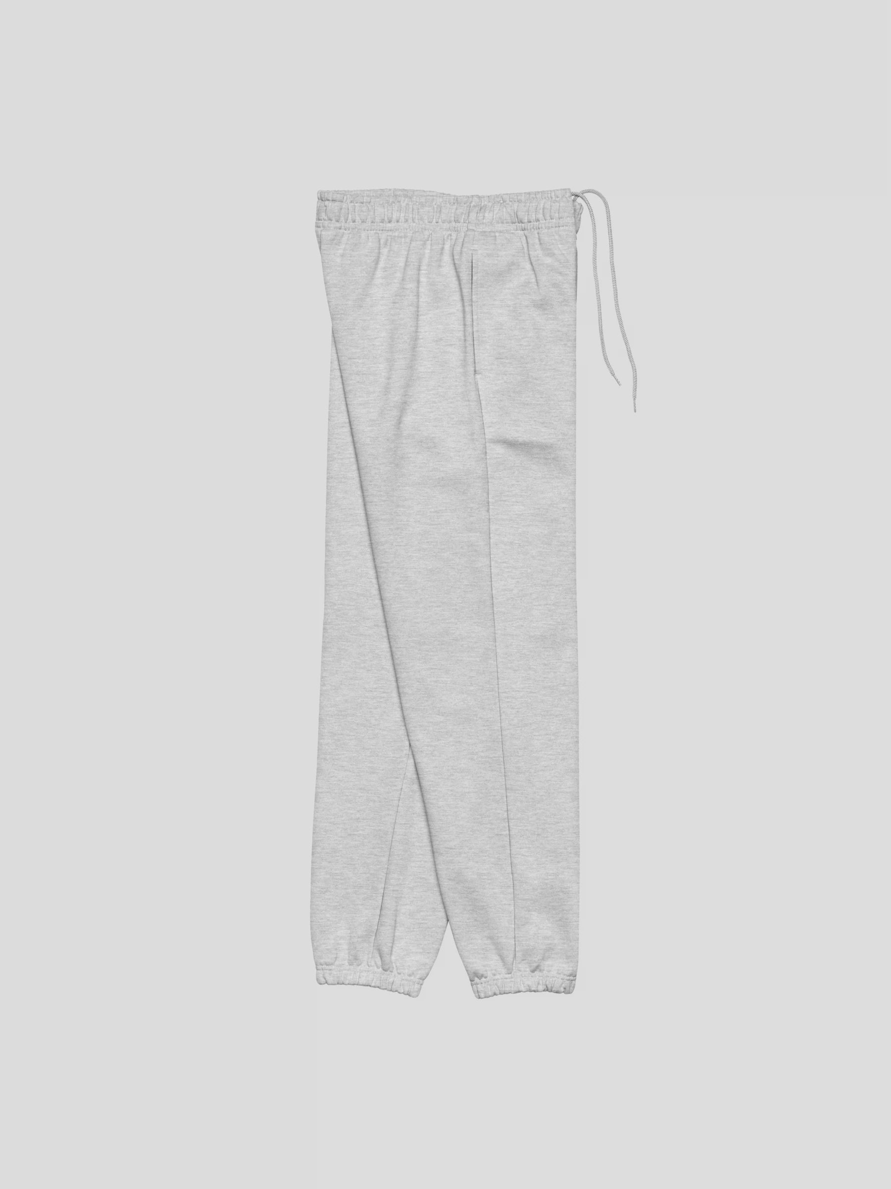 Right side view of REMNANT. THEORY.01 SWEATS in COLD Grey – premium oversized streetwear joggers with relaxed leg silhouette