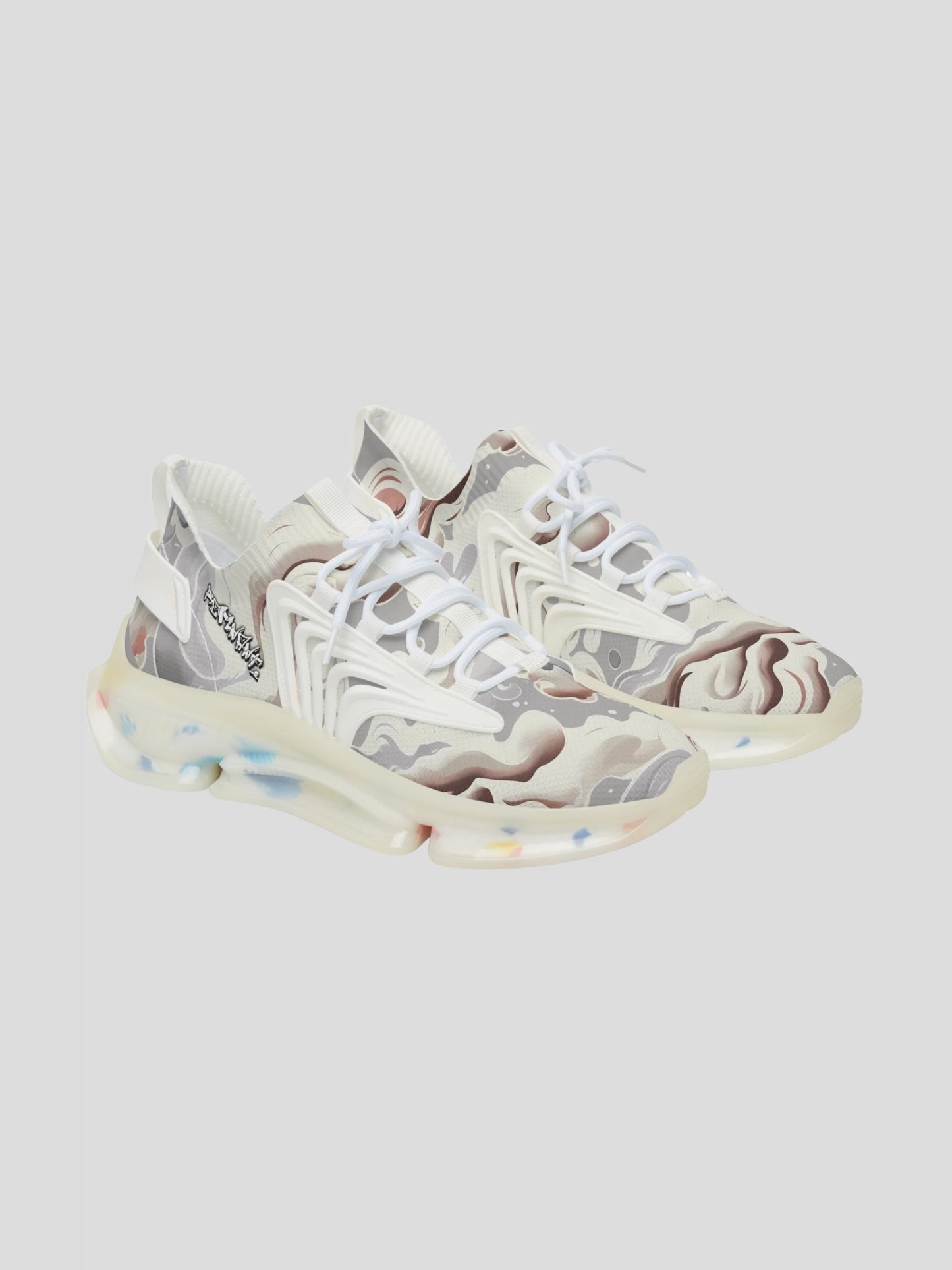 WOMENS REMNANT. GHOST sneaker – light grey smoke design womens streetwear sneakers with EVA sole